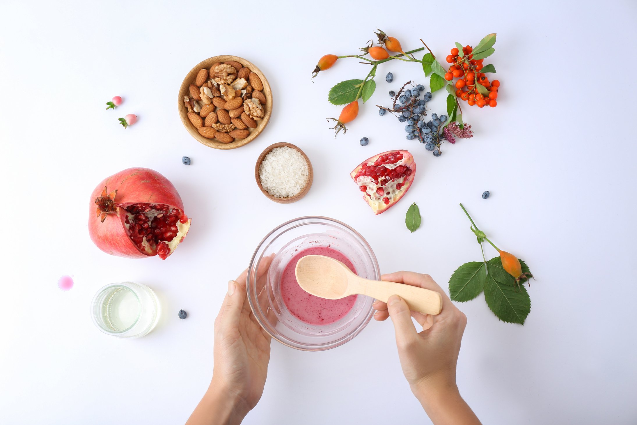 Person Making Natural Cosmetics